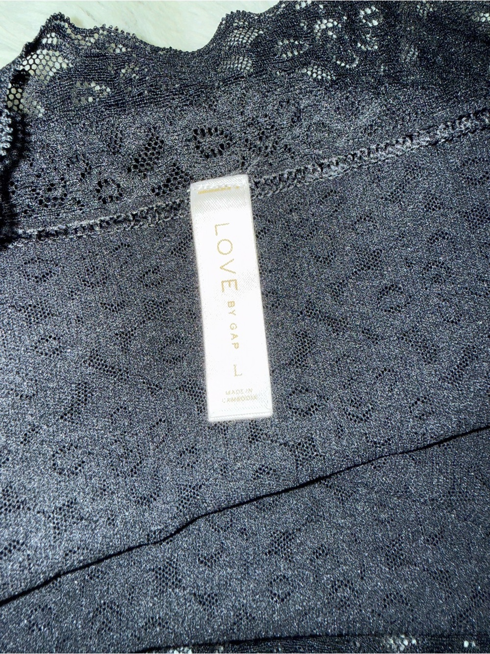 Love By Gap (2) High-Waist Lace Briefs in Black, Size L NWOT - Picture 2 of 2